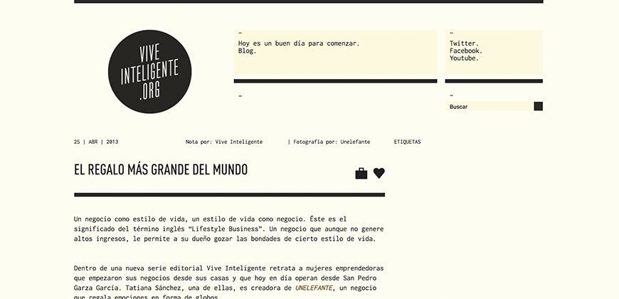 UNELEFANTE INTERVIEW @VIVE INTELIGENTE